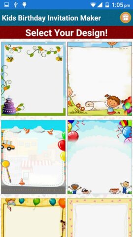 Kids Birthday Invitation Maker для Android — скриншот 1