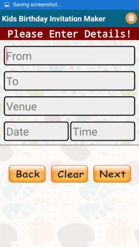 Kids Birthday Invitation Maker для Android — скриншот 3