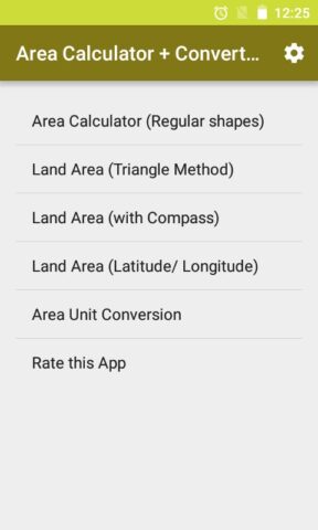 Land Area Calculator Converter для Android — скриншот 1