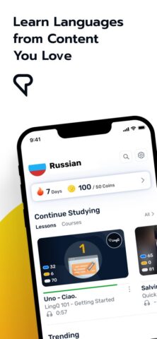 Русский язык | LingQ для iOS — скриншот 1