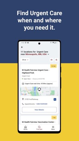 M Health Fairview для Android — скриншот 5