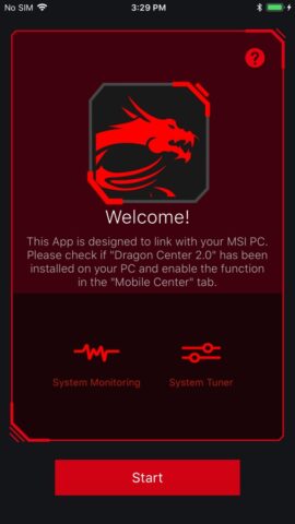 MSI Dragon Dashboard 2.0 для iOS — скриншот 1