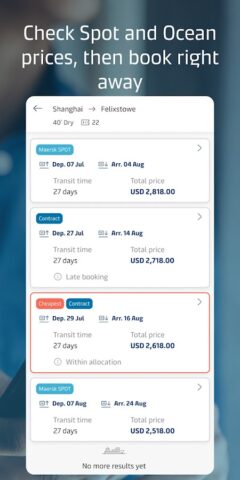 Maersk для Android — скриншот 3