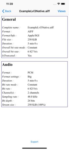 MediaInfo для iOS — скриншот 2