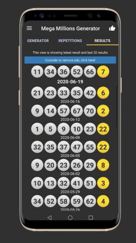 Mega Millions Generator для Android — скриншот 3