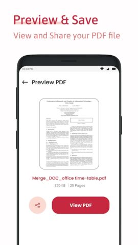 Merge PDF для Android — скриншот 4