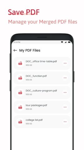 Merge PDF для Android — скриншот 5