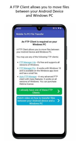 Mobile to PC File Transfer для Android — скриншот 3
