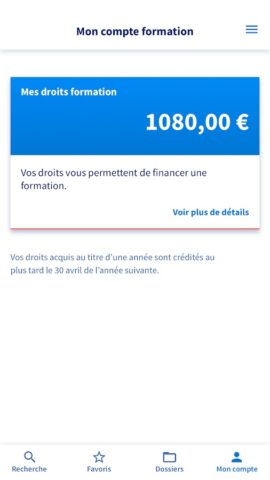 Mon compte formation для Android — скриншот 2