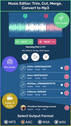 Music Editor: Trim, Cut, Merge для Android — скриншот 1