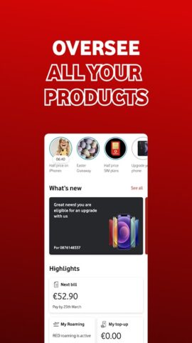 My Vodafone Ireland для Android — скриншот 2