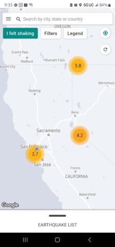 MyShake Earthquake Alerts для Android — скриншот 1