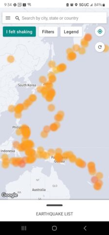 MyShake Earthquake Alerts для Android — скриншот 2