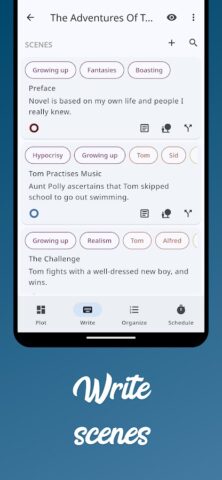 Novelist — Write novels для Android — скриншот 3