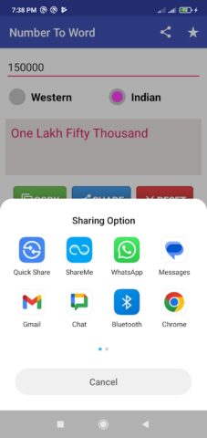 Number to Word Converter для Android — скриншот 4