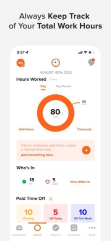 OnTheClock Employee Time Clock для Android — скриншот 3