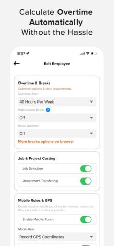 OnTheClock Employee Time Clock для Android — скриншот 5