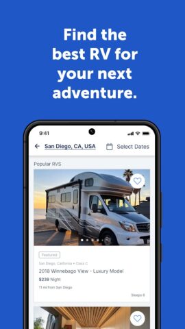 RVezy — RV Rentals. Made Easy для Android — скриншот 2