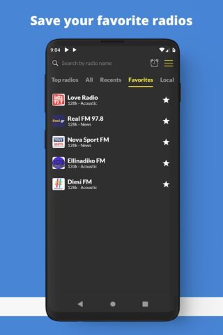 Радио Греция FM онлайн для Android — скриншот 3