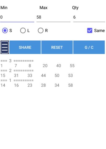Генератор случайных чисел для Android — скриншот 2