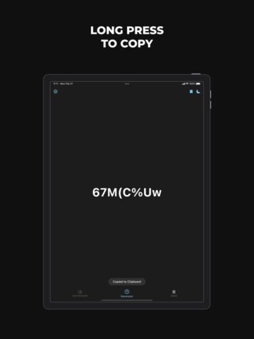 Генератор случайных паролей для iOS — скриншот 2