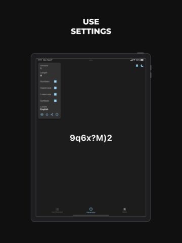 Генератор случайных паролей для iOS — скриншот 4