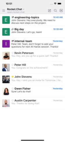 Rocket.Chat для iOS — скриншот 2