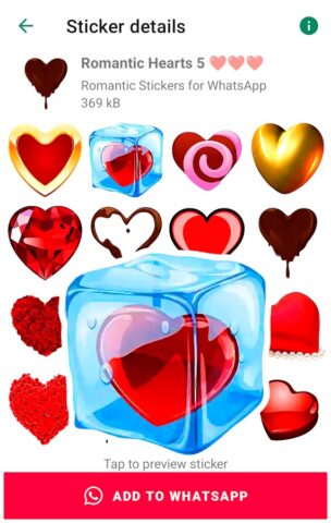 Романтические стикеры любовь для Android — скриншот 2