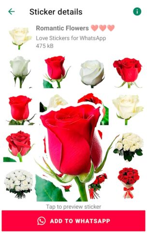 Романтические стикеры любовь для Android — скриншот 4