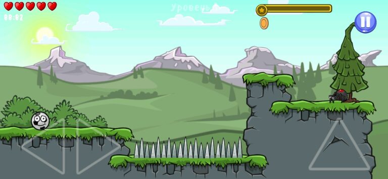 Бегущий красный шарик, колобок для iOS — скриншот 1