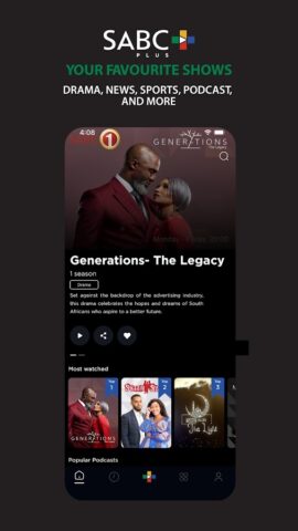 SABC+ для Android — скриншот 1