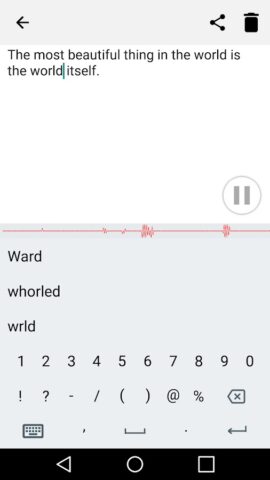 Речь к тексту для Android — скриншот 3