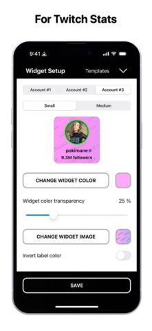 Streamer Widgets for Twitch для iOS — скриншот 2