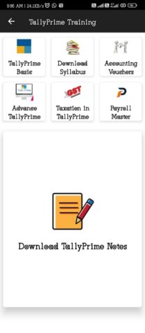 Tally Prime Training App для Android — скриншот 3