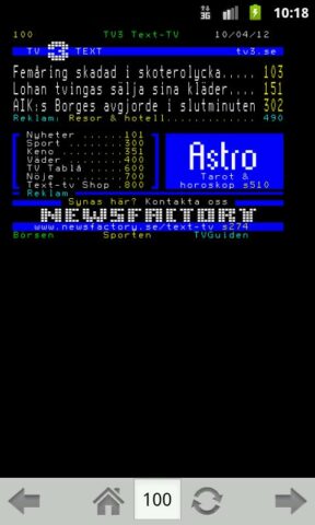 TextTV для Android — скриншот 2