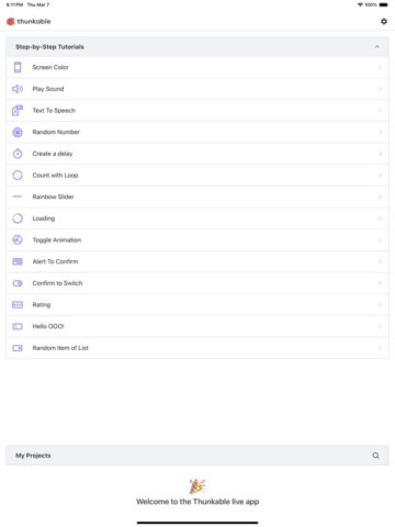 Thunkable Live для iOS — скриншот 2