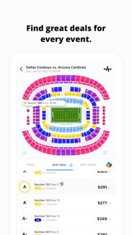 TickPick — Live Event Tickets для Android — скриншот 3
