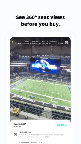 TickPick — Live Event Tickets для Android — скриншот 4