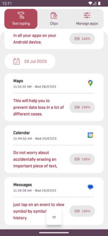 Type Keeper — Your keylogger для Android — скриншот 2
