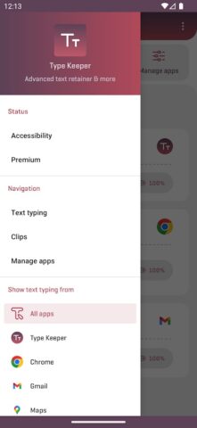 Type Keeper — Your keylogger для Android — скриншот 3