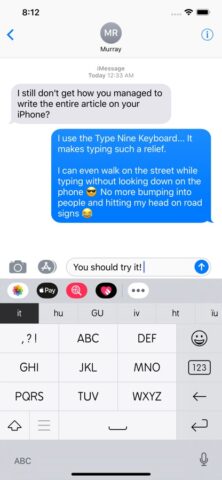 Type Nine — T9 Keyboard для iOS — скриншот 1