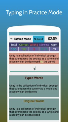 Typing Test App for Exams для Android — скриншот 2