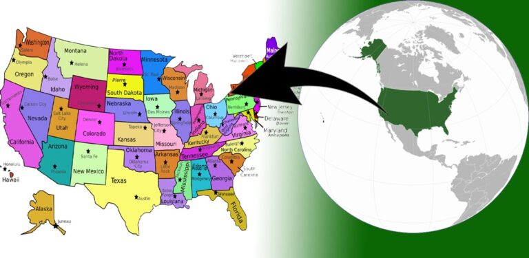 US States Map для Android — скриншот 1