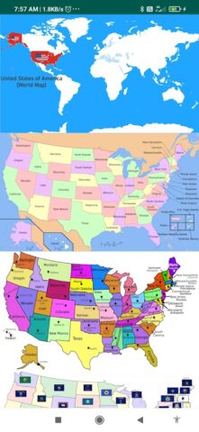 US States Map для Android — скриншот 2