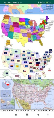 US States Map для Android — скриншот 3