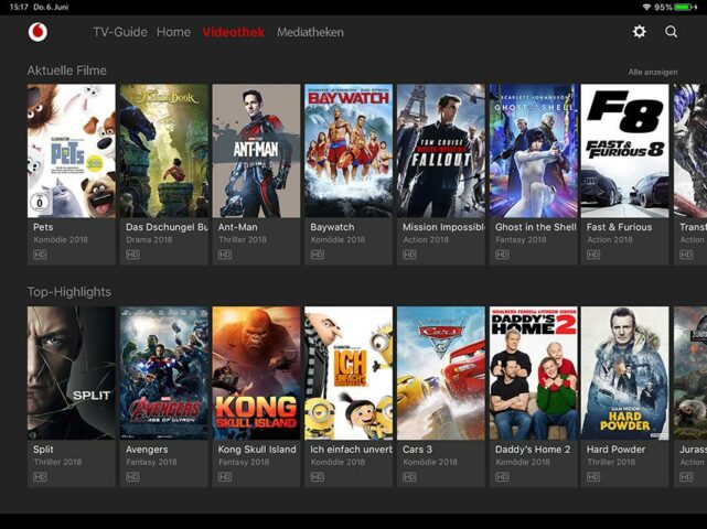 Vodafone GigaTV для Android — скриншот 4
