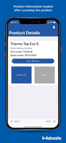Webasto Service App для iOS — скриншот 3