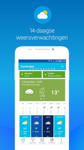 Weerplaza — complete weer app для Android — скриншот 1
