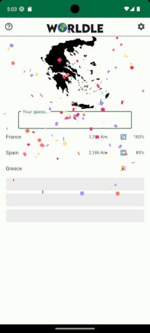 Worldle — Geography Guess для Android — скриншот 3