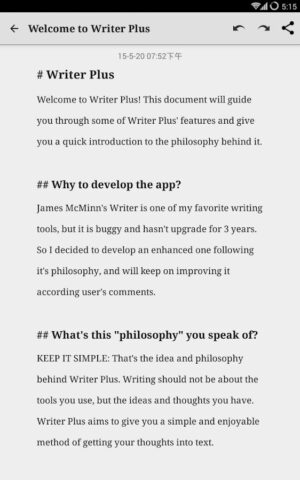 Writer Plus (Write On the Go) для Android — скриншот 5